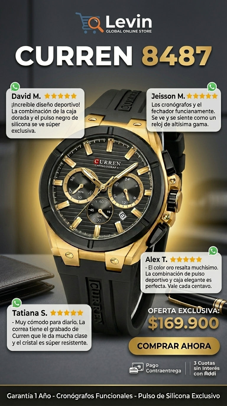 Detalles Oro RELOJERIA CURREN 8487