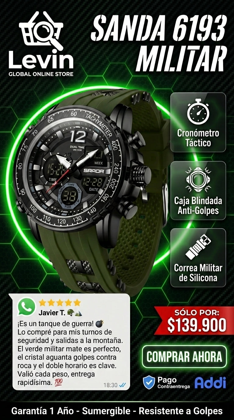 Hero Reloj Original Sanda 6193 Tactico