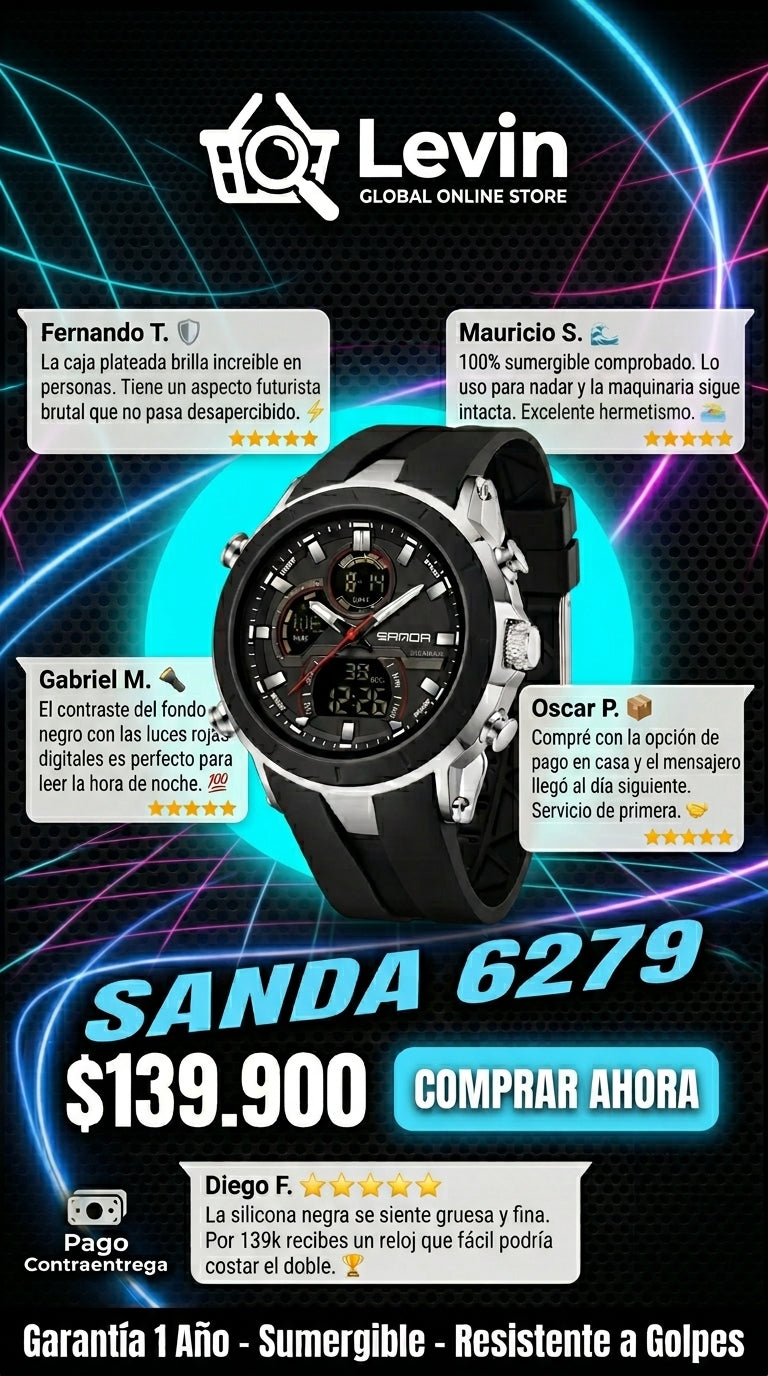 Colores Reloj Original Sanda 6279 #2