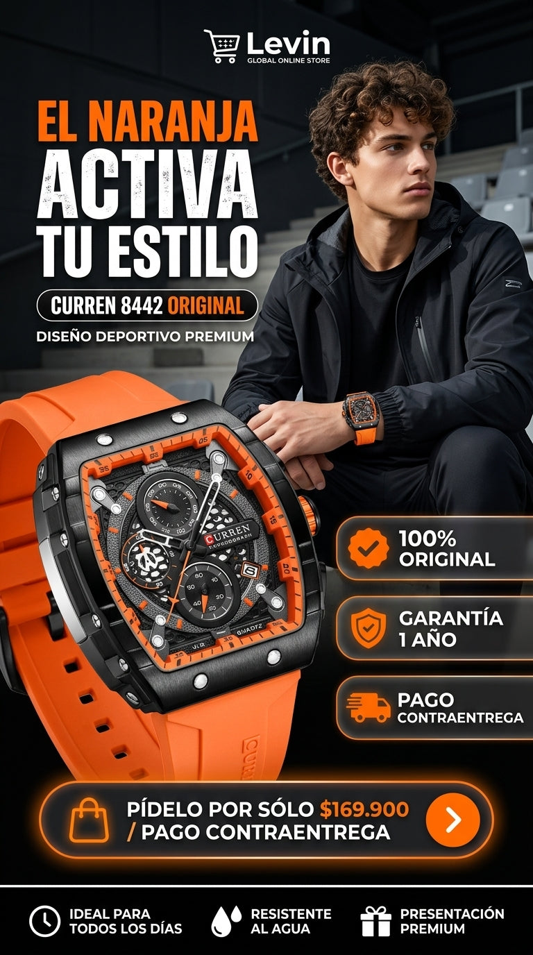 Hero Reloj Curren 8442 Naranja