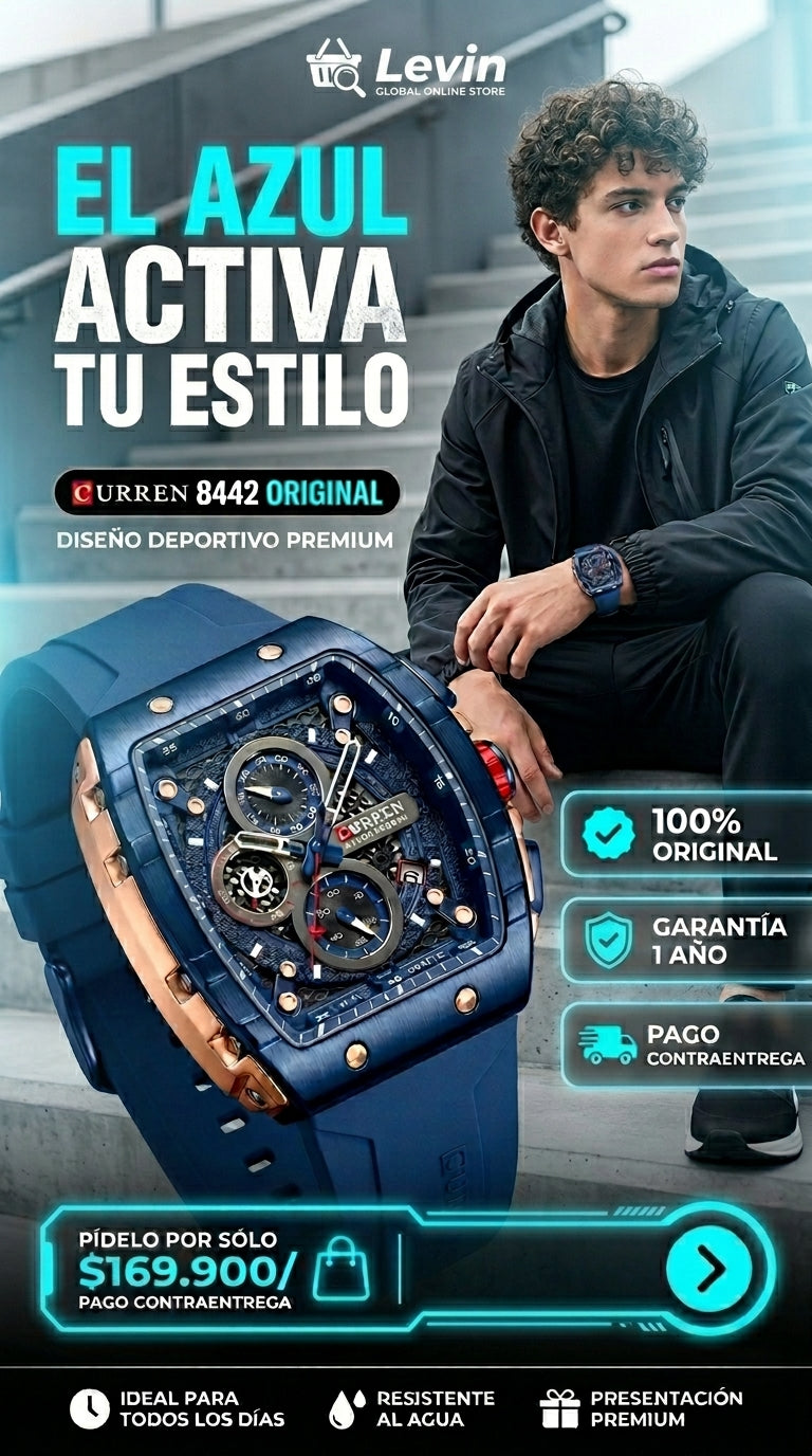 Hero Reloj Curren 8442 azul rey
