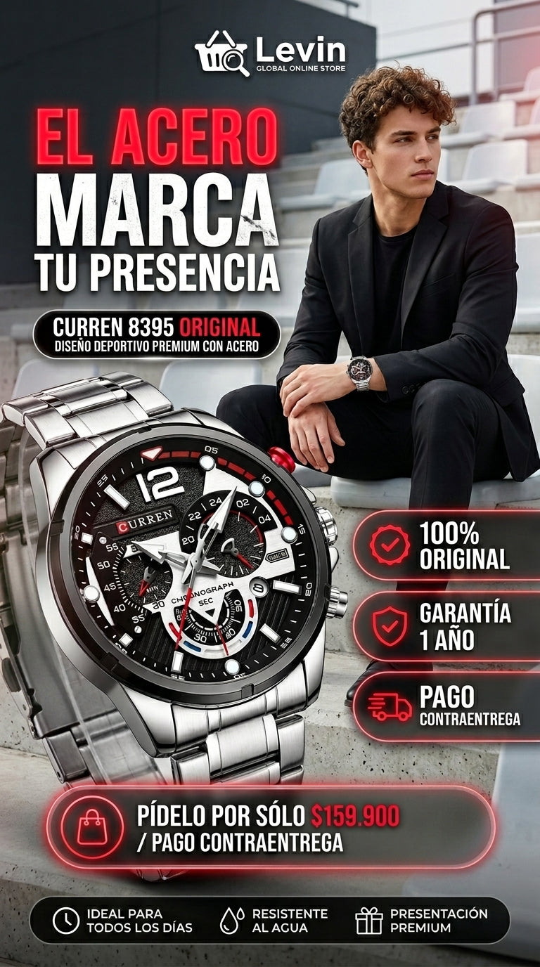Hero Reloj Curren 8395 plata