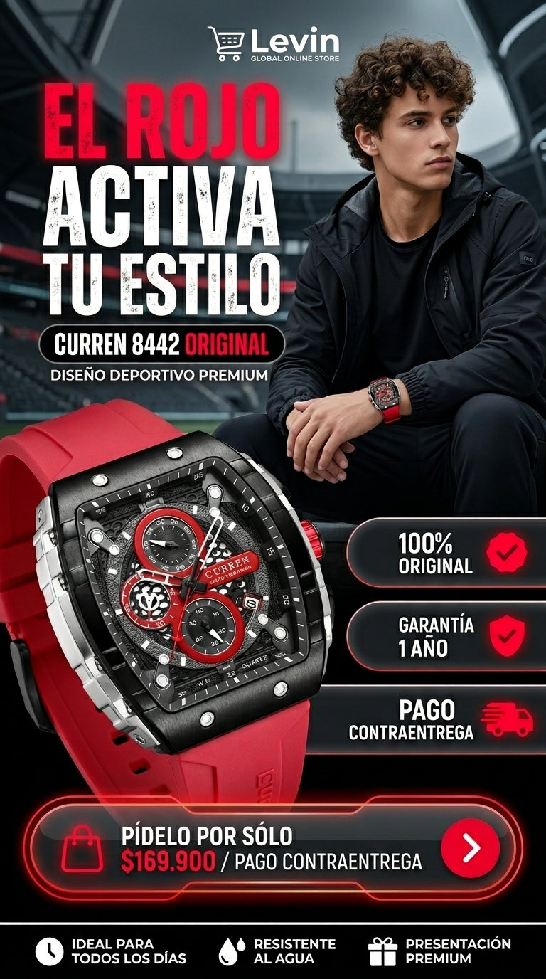 Hero Reloj Curren 8442 ROJO