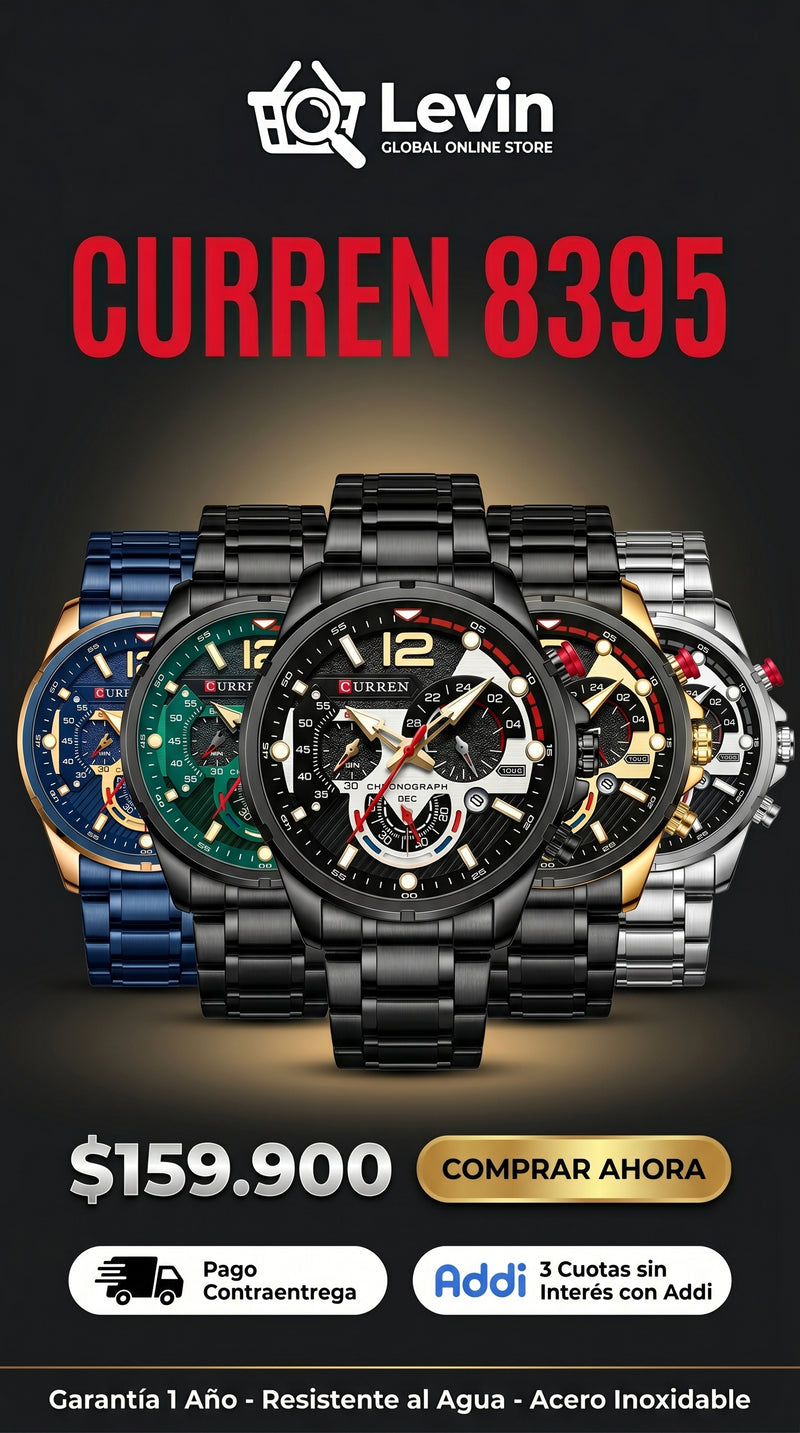 Detalles Oro Reloj Curren 8395